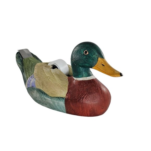 Vintage Mallard Duck Ceramic Tape Dispenser *Repaired* - Picture 3 of 10